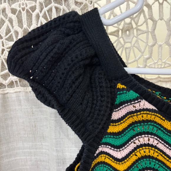 Kaily K Woman’s Crochet Short Ruffled Sleeve Multicolor Sweater Size M - Picture 4 of 5